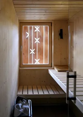 Ein Bett oder Betten in einem Zimmer der Unterkunft Architektenhaus Reischl mit Sauna