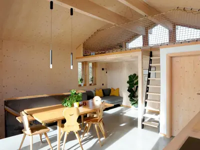 Ein Sitzbereich in der Unterkunft Architektenhaus Reischl mit Sauna