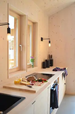 Küche/Küchenzeile in der Unterkunft Architektenhaus Reischl mit Sauna