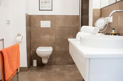 Ein Badezimmer in der Unterkunft Alpen Loft