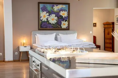 Ein Bett oder Betten in einem Zimmer der Unterkunft Alpen Loft