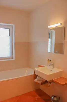 Ein Badezimmer in der Unterkunft Wirtsberg Pension & Cafe