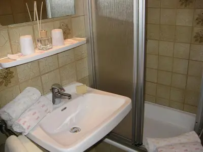 Ein Badezimmer in der Unterkunft Haus Isartal