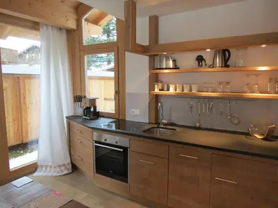 Küche/Küchenzeile in der Unterkunft Ferienlandhaus Alpinum