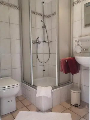Ein Badezimmer in der Unterkunft Haus Erika 1911 - Alpspitze