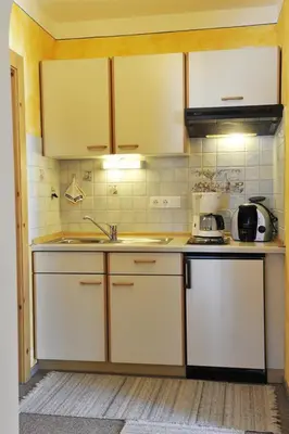 Küche/Küchenzeile in der Unterkunft Ferienwohnung Alpenwelt