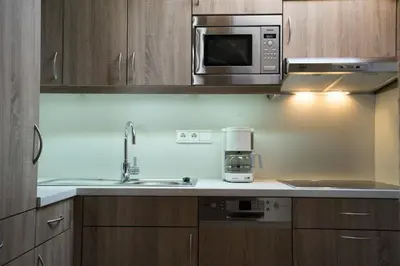 Küche/Küchenzeile in der Unterkunft Ferienwohnung Alpenwelt