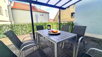 Ein Balkon oder eine Terrasse in der Unterkunft Neuburg Downtown Apartements