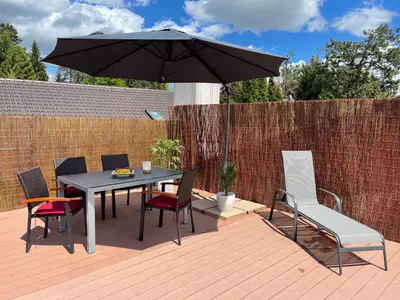Ein Patio oder anderer Außenbereich in der Unterkunft Ferienwohnung Kaiserblick