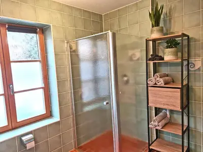 Ein Badezimmer in der Unterkunft Ferienwohnung Berglust