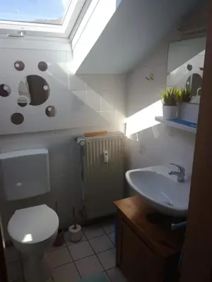 Ein Badezimmer in der Unterkunft Ferienwohnung Adlerhorst
