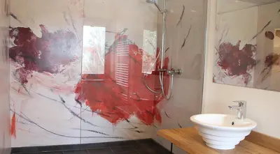 Ein Badezimmer in der Unterkunft Gasthof SONNE