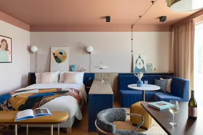 Ein Bett oder Betten in einem Zimmer der Unterkunft Schwan Locke