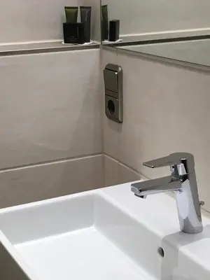 Ein Badezimmer in der Unterkunft Parkhotel Leiser
