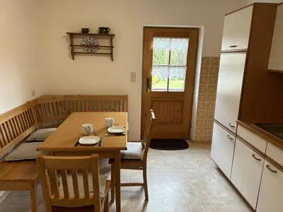 Küche/Küchenzeile in der Unterkunft Ferienwohnung Rappl