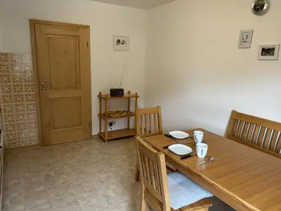 Ein Sitzbereich in der Unterkunft Ferienwohnung Rappl