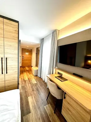Ein Bett oder Betten in einem Zimmer der Unterkunft Hotel Seeblick