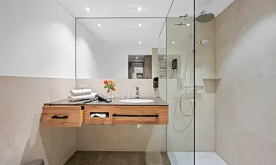 Ein Badezimmer in der Unterkunft Hotel Seeblick