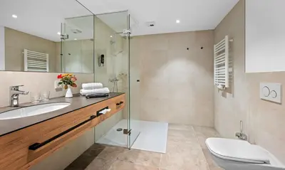 Ein Badezimmer in der Unterkunft Hotel Seeblick