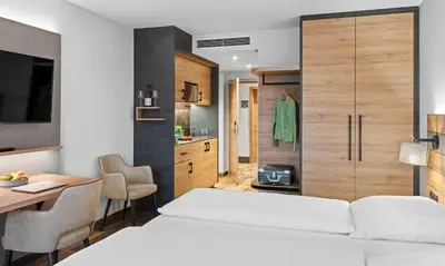 Ein Bett oder Betten in einem Zimmer der Unterkunft Hotel Seeblick
