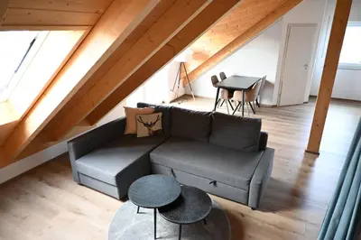 Ein Sitzbereich in der Unterkunft Ferienapartment bavarian living