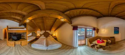 Ein Sitzbereich in der Unterkunft Landhotel Lärchenhügel