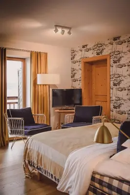 Ein Bett oder Betten in einem Zimmer der Unterkunft Clubhaus Bachmair Weissach