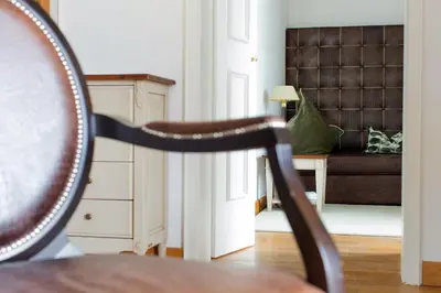 Ein Sitzbereich in der Unterkunft Seehotel Luitpold