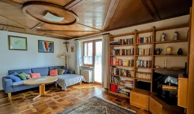 Die Bibliothek im Hotel