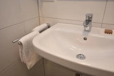 Ein Badezimmer in der Unterkunft Boardinghouse Henschelstraße