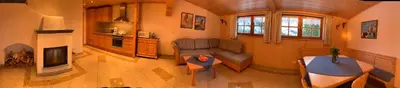 Ein Sitzbereich in der Unterkunft Almpartments Rosengasse