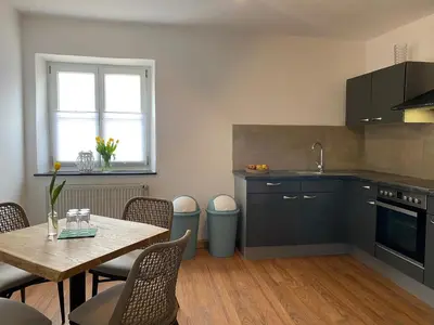 Küche/Küchenzeile in der Unterkunft 3 Zimmer Ferienwohnung Waitzingers