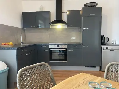 Küche/Küchenzeile in der Unterkunft 3 Zimmer Ferienwohnung Waitzingers