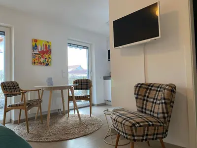 TV/Unterhaltungsangebot in der Unterkunft Stilvolles Studio im Allgäu