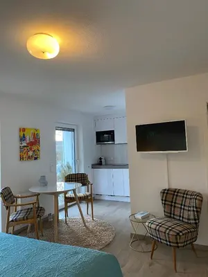 TV/Unterhaltungsangebot in der Unterkunft Stilvolles Studio im Allgäu
