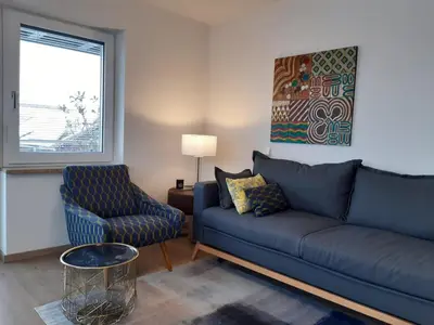 Ein Sitzbereich in der Unterkunft Apartment Gästehaus Maria