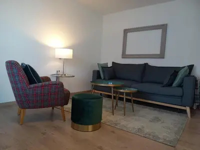 Ein Sitzbereich in der Unterkunft Apartment Gästehaus Maria