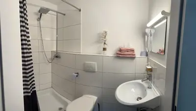Ein Badezimmer in der Unterkunft Manthaler