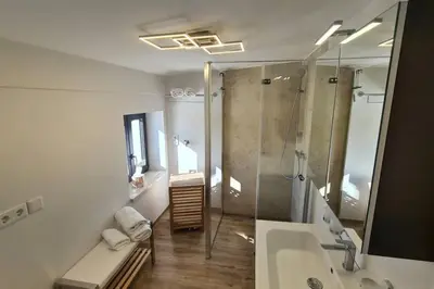 Ein Badezimmer in der Unterkunft Chaletwohnung vor den Toren des Chiemgaus