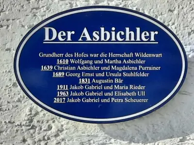Ein Zertifikat, Auszeichnung, Logo oder anderes Dokument, das in der Unterkunft Asbichlerhof ausgestellt ist