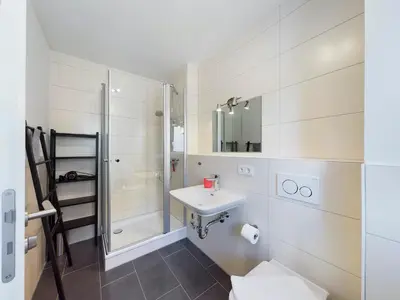 Ein Badezimmer in der Unterkunft Zugspitzblick