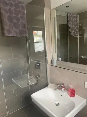 Ein Badezimmer in der Unterkunft Gaestehaus Richter
