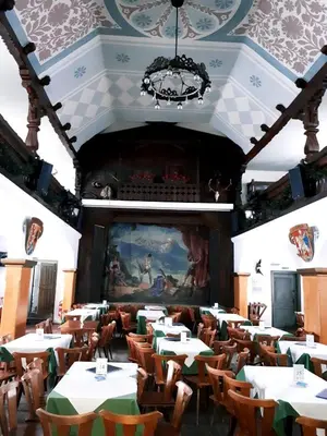 Ein Sitzbereich in der Unterkunft Gasthof zum Rassen