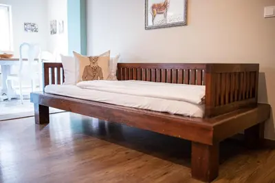 Ein Bett oder Betten in einem Zimmer der Unterkunft Haus Ludwig Murmeltier