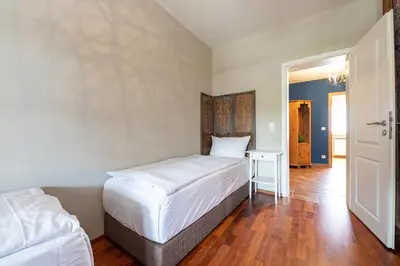 Ein Bett oder Betten in einem Zimmer der Unterkunft Haus Ludwig Steinwild
