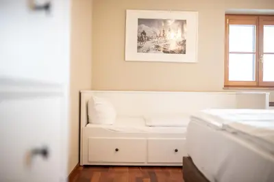 Ein Bett oder Betten in einem Zimmer der Unterkunft Haus Ludwig Steinwild