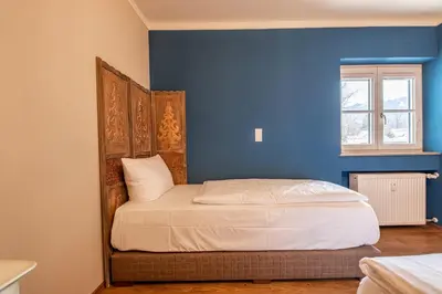 Ein Bett oder Betten in einem Zimmer der Unterkunft Haus Ludwig Falkenstein