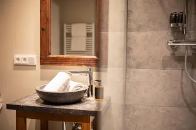 Ein Badezimmer in der Unterkunft Haus Ludwig Falkenstein
