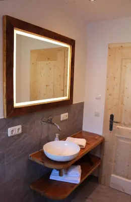 Ein Badezimmer in der Unterkunft Grafn-Hof
