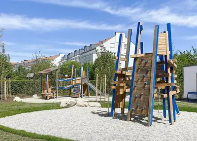 Ein Kinderspielbereich in der Unterkunft Modern & Stylisch - Penthouse-Feeling nahe Flughafen München